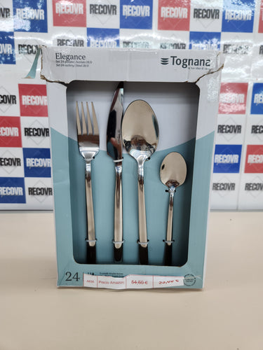 Tognana Elegance 24 cubiertos, acero 18/0, plata